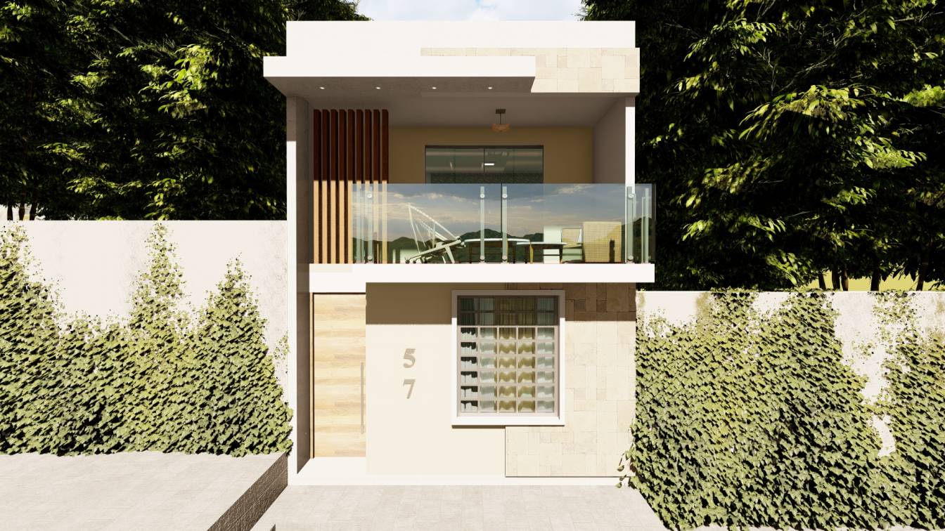 Vista do projeto Sobrado 4,50 × 17,00